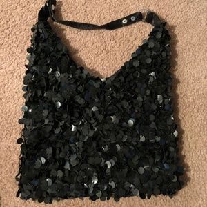 Black Sequin Pocketbook, brand new
